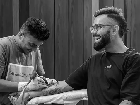 TRANSFORMING TALENT: DEVENDRA PALAV TATTOOS VIRAT KOHLI