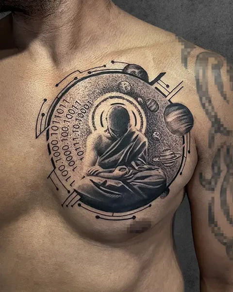 monk tattoo