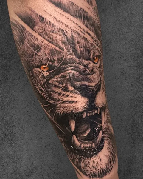 tiger face tattoo