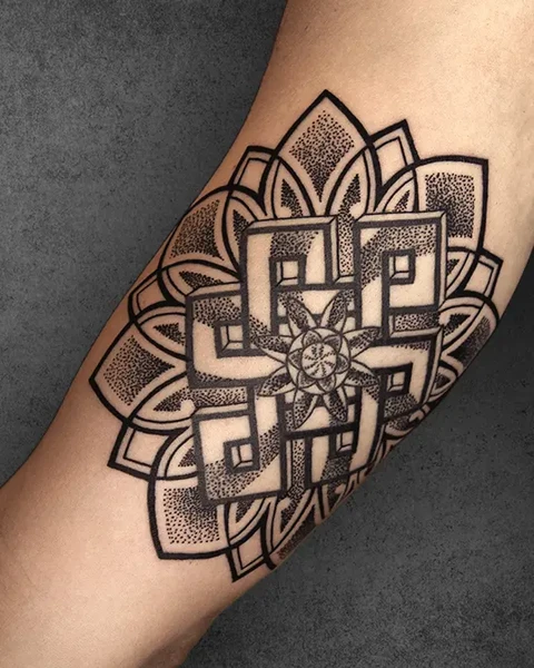 mandala and dotwork tattoo