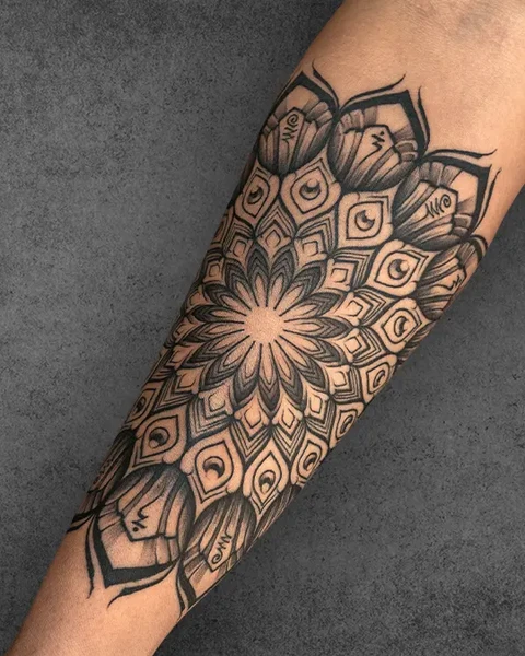 mandala tattoo on hand