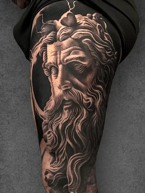 zeus realism tattoo