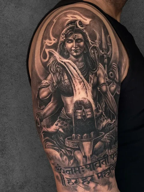 mahakal and shiv linga tattoo