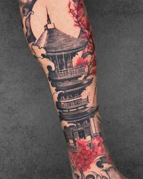 japanese temple tattoo