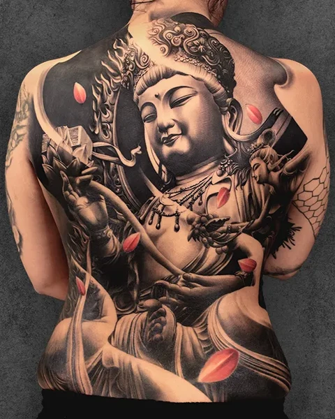 full back buddha tattoo