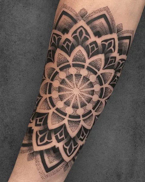 mandala and dotwork tattoo